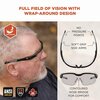 Ergodyne Skullerz DELLENGER Anti-Scratch/Enhanced Anti-Fog Safety Glasses Adj Temples, Black Frame, Poly Lens 50068